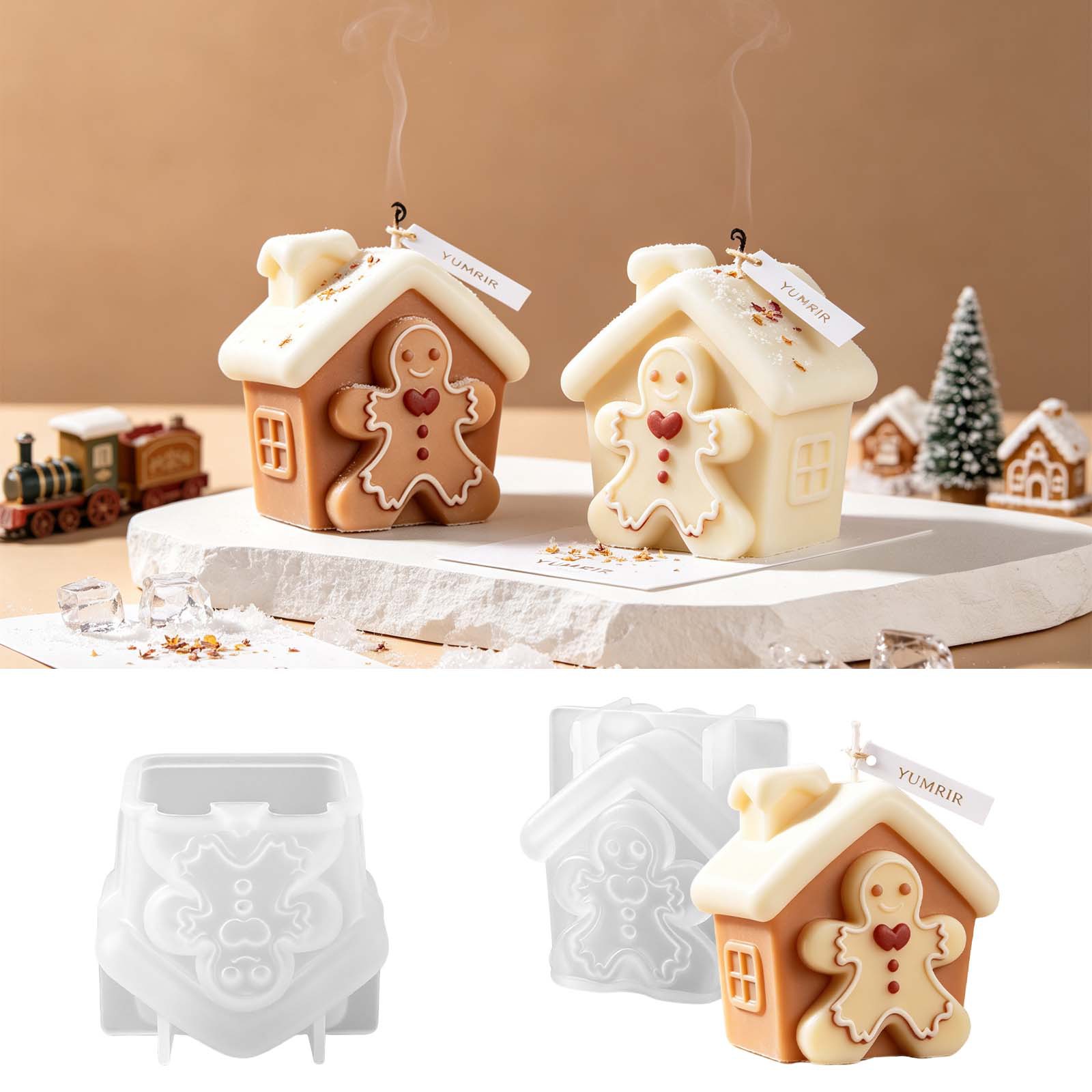 Candle Fragrance - Christmas Gingerbread House Silicone Mold Easy