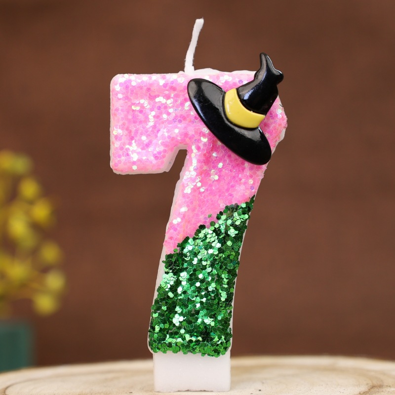 Soy Wax - Witch Theme Candle Pink and Green