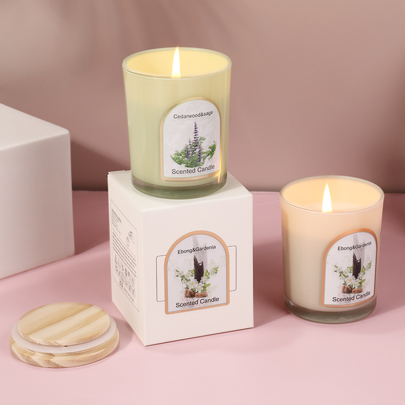 Wood cover colored glass scent - Candle Fragrance recension och pris