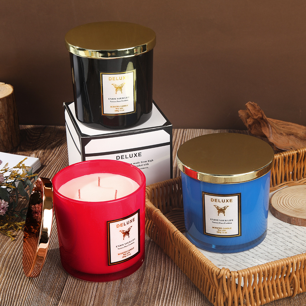 400G gold cover glass scented  - Candle Fragrance recension och pris