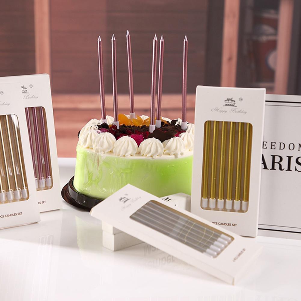 6/18pcs Metal Gold Silver Birt - Silk Candle recension och pris