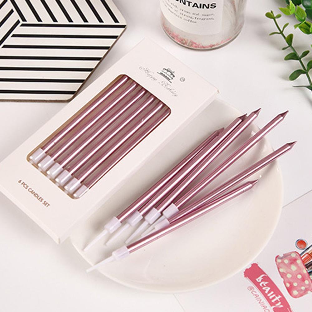 6/18pcs Metal Gold Silver Birt - Silk Candle recension och pris