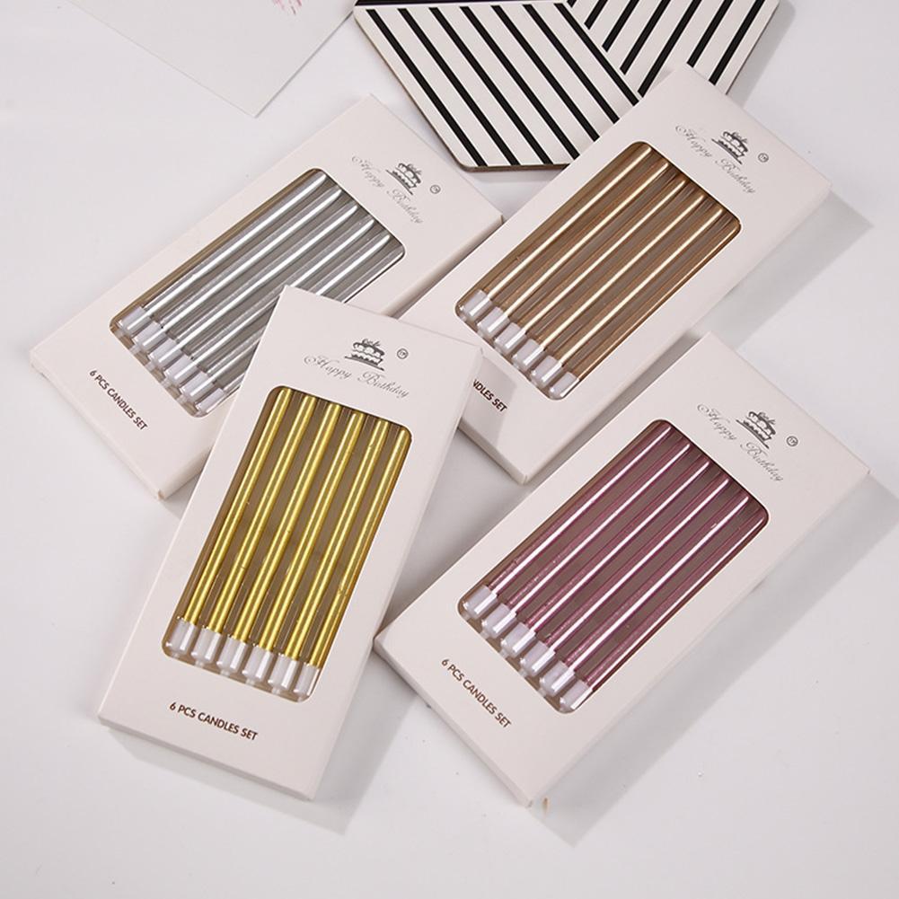 6/18pcs Metal Gold Silver Birt - Silk Candle recension och pris