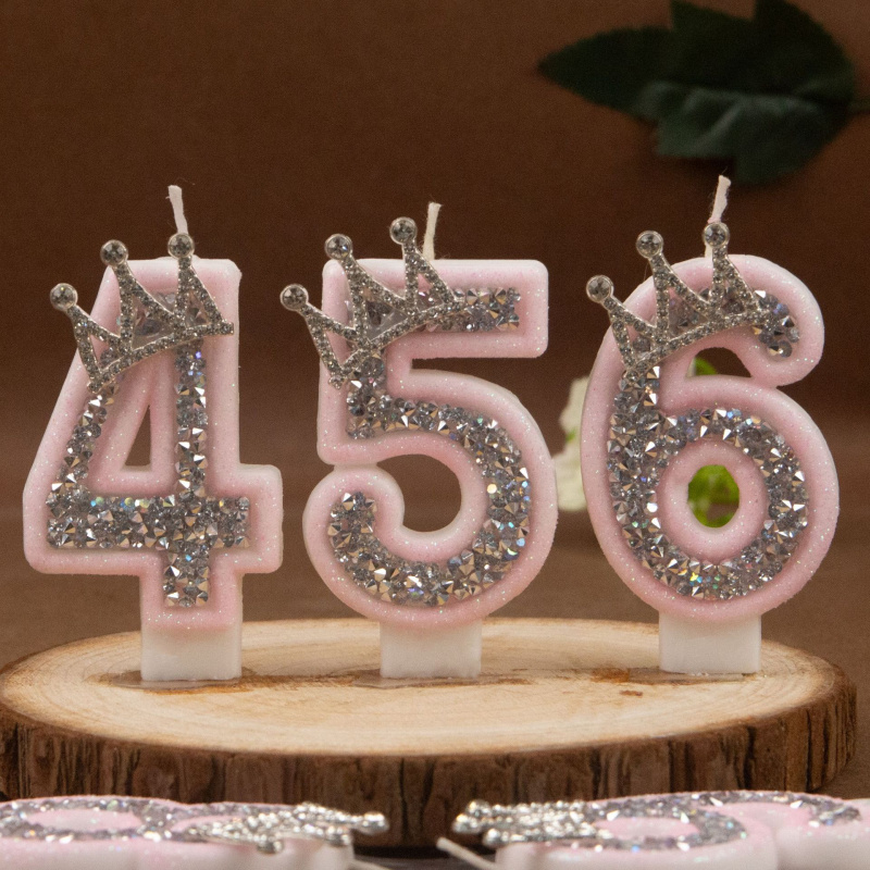 Digital Candles 0-9 Pink Silve - Paraffin Wax recension och pris