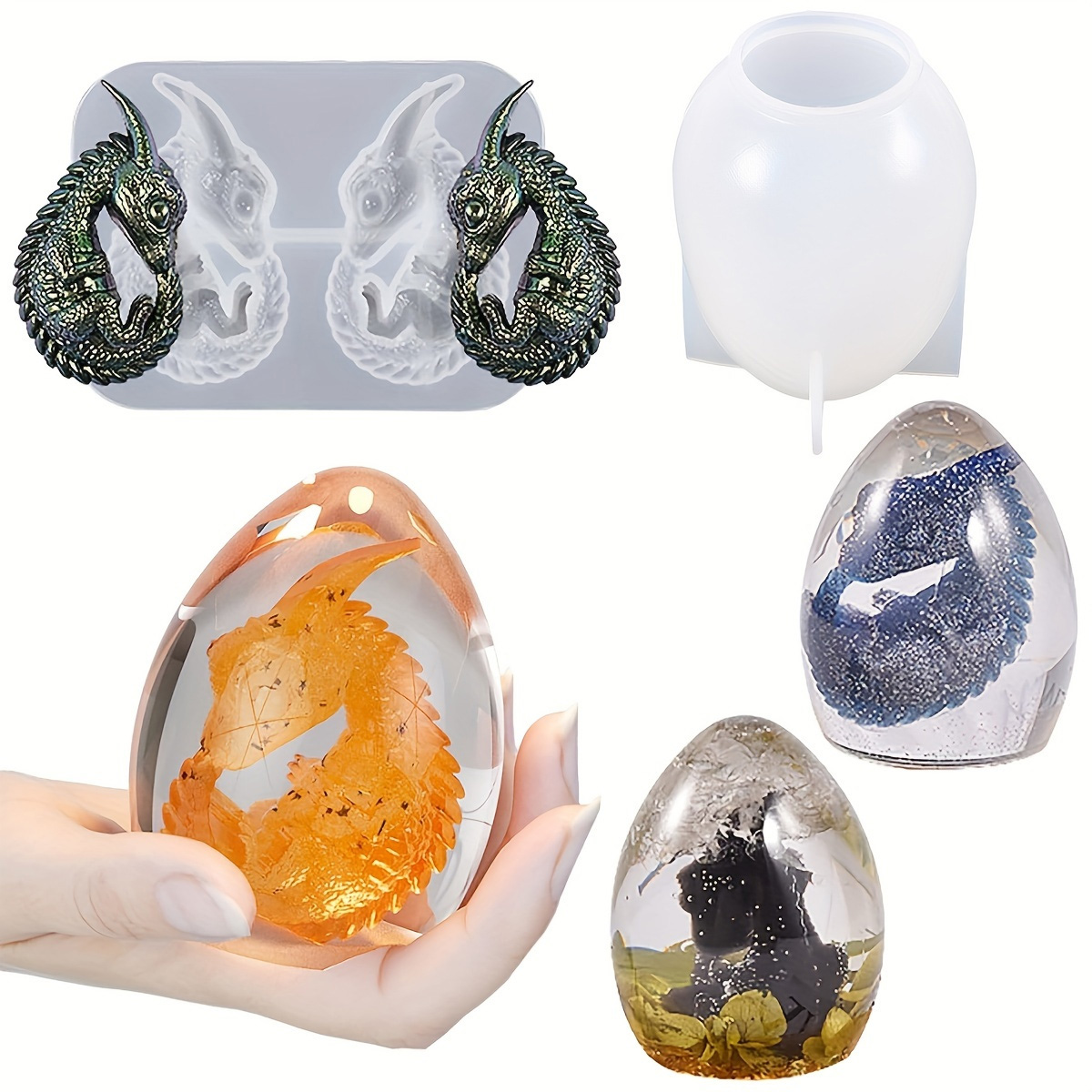 Silicone Dragon Egg Molds, 2-P - Candle Making Kit recension och pris