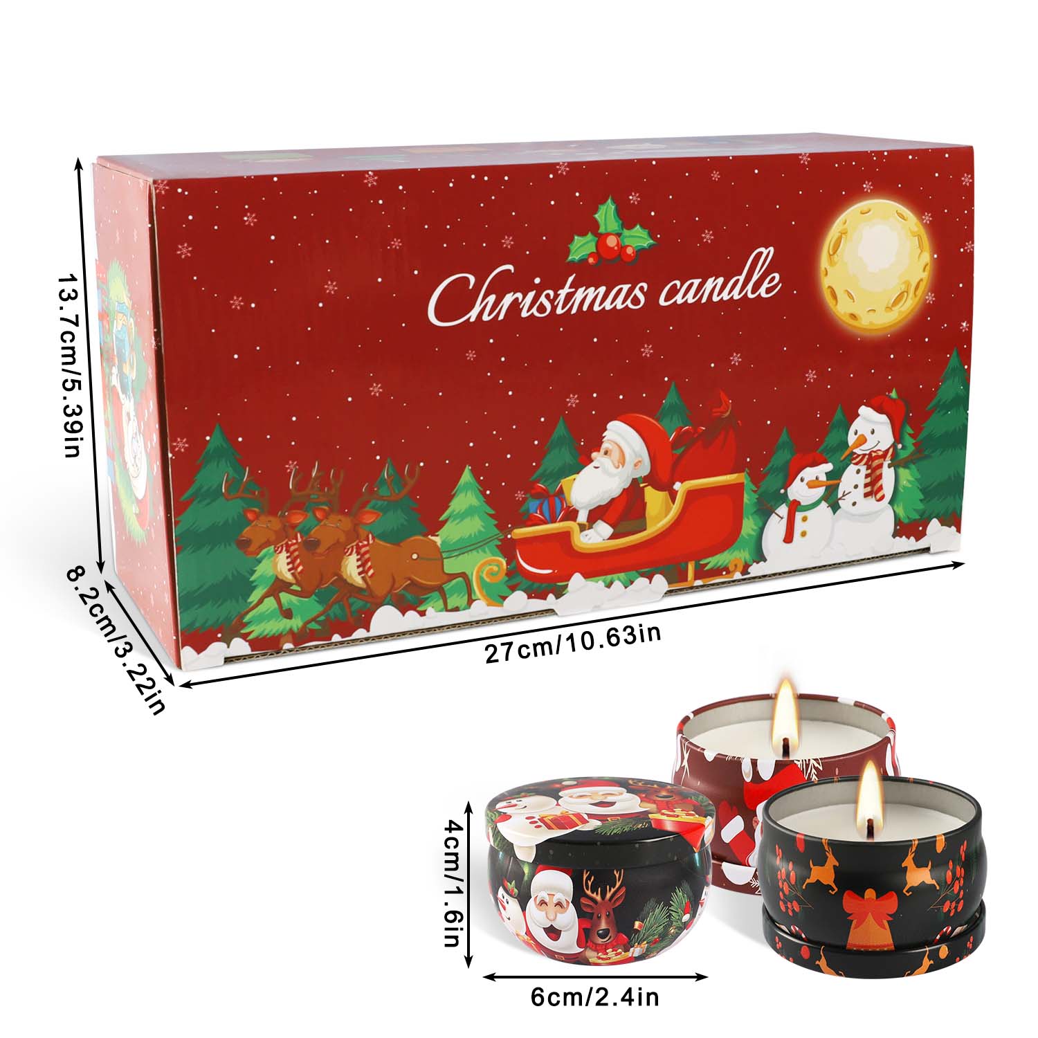 2.3 inch, 16-Piece Christmas S - Silk Candle recension och pris