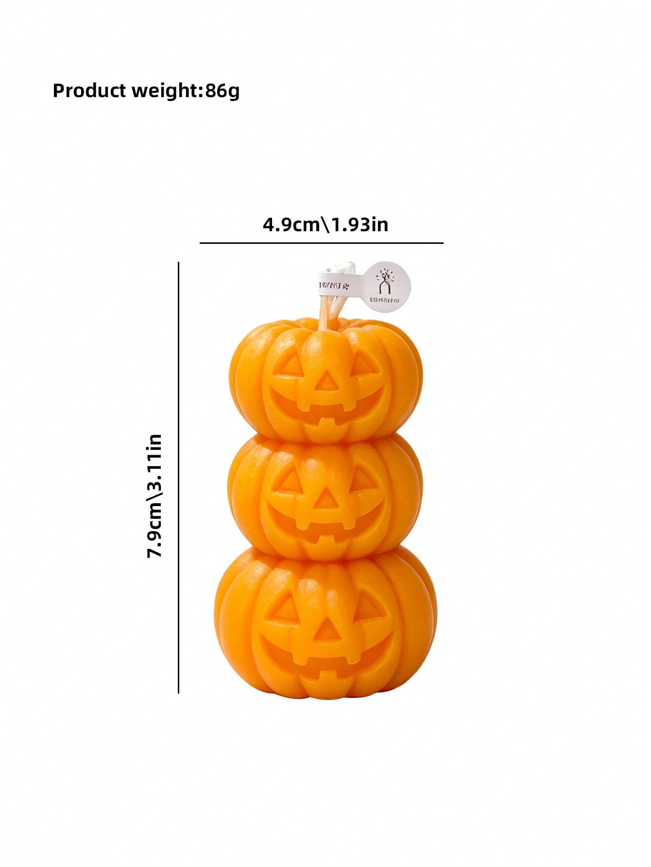 1pc Halloween 3-Layer Pumpkin  - Candle Fragrance recension och pris