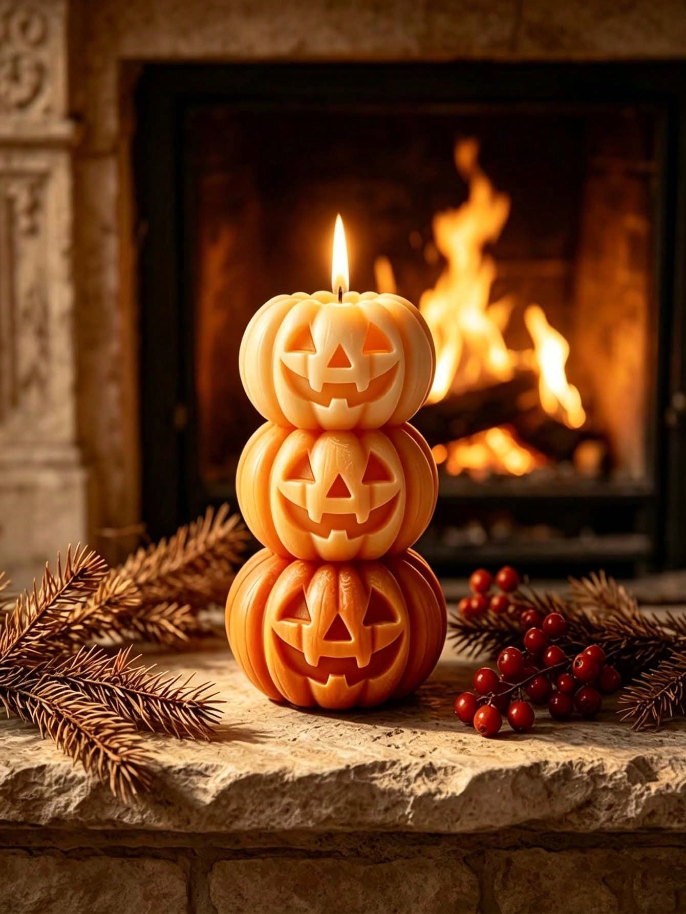 1pc Halloween 3-Layer Pumpkin  - Candle Fragrance recension och pris