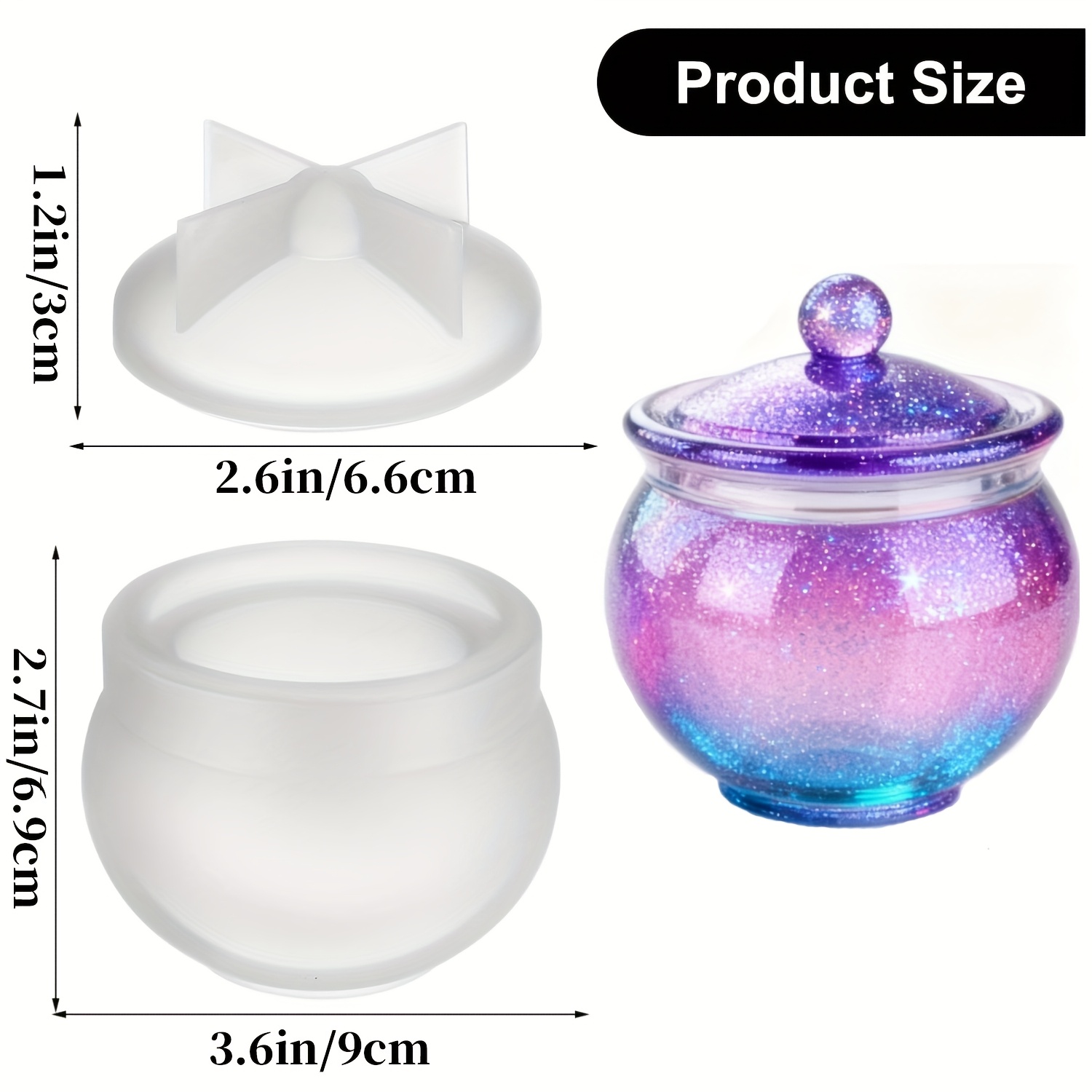 1 set of round resin can molds - Candle Containers recension och pris